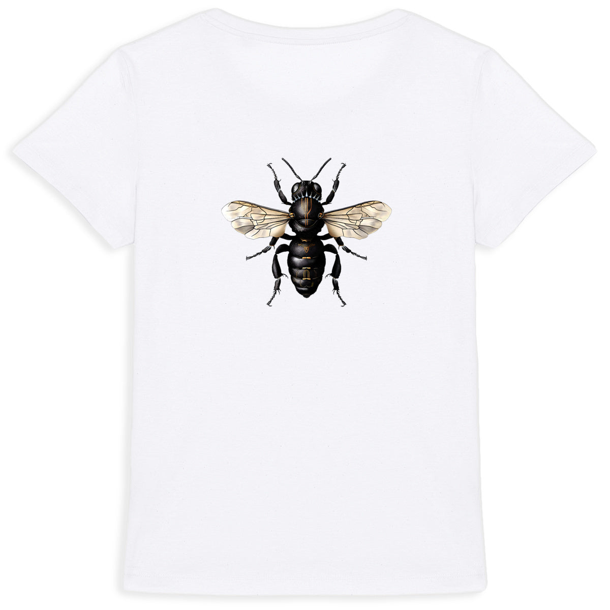 Black Panther Bee Back T-shirt Femme à Col Rond