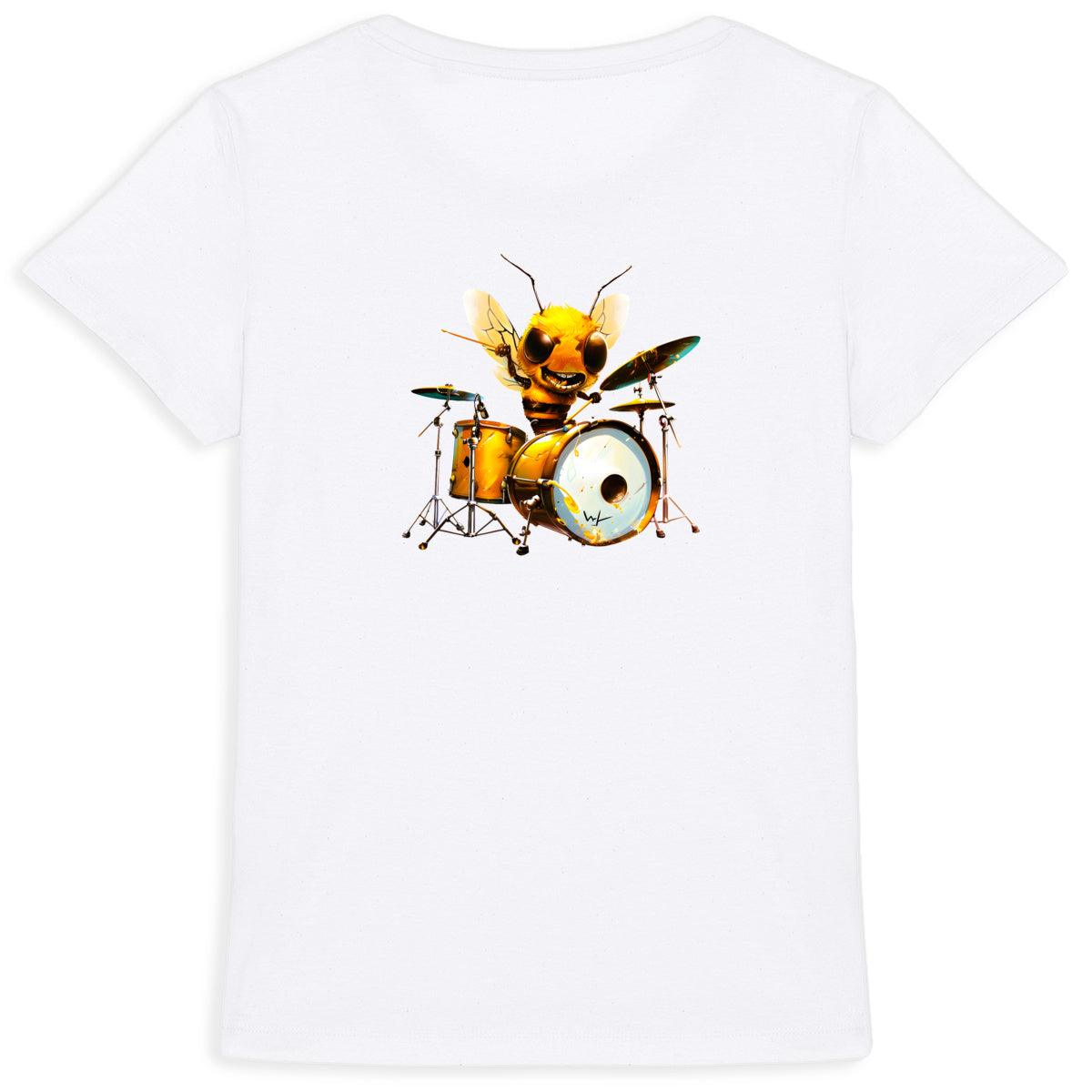 Battery Bee 2 Back T-shirt Femme à Col Rond