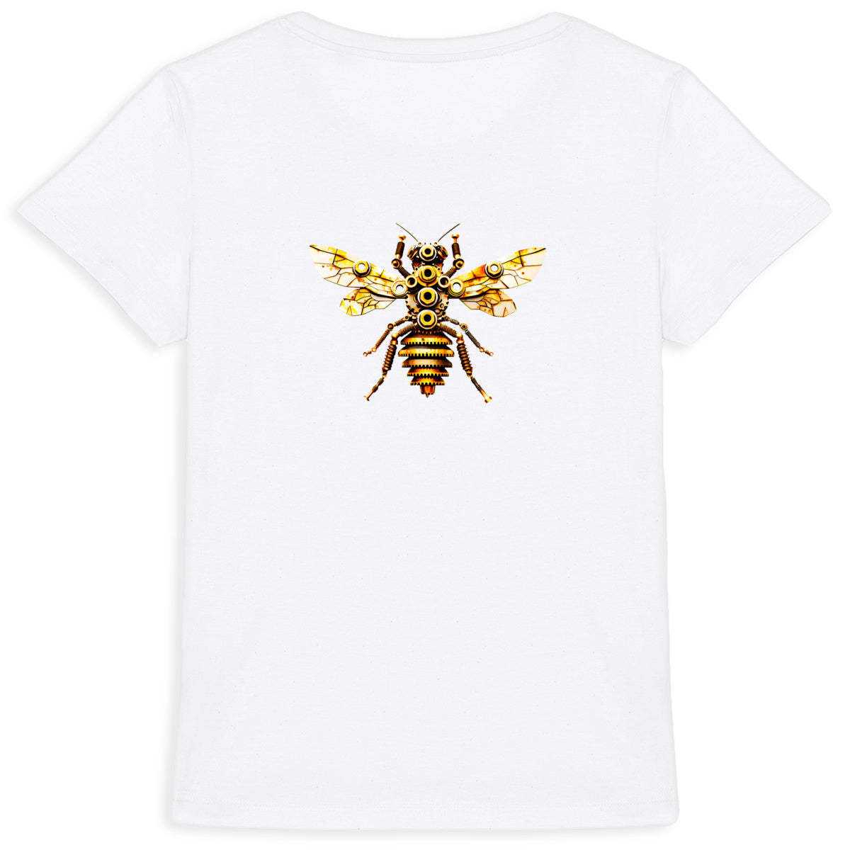 Bee Bolted 2 Back T-shirt Femme à Col Rond