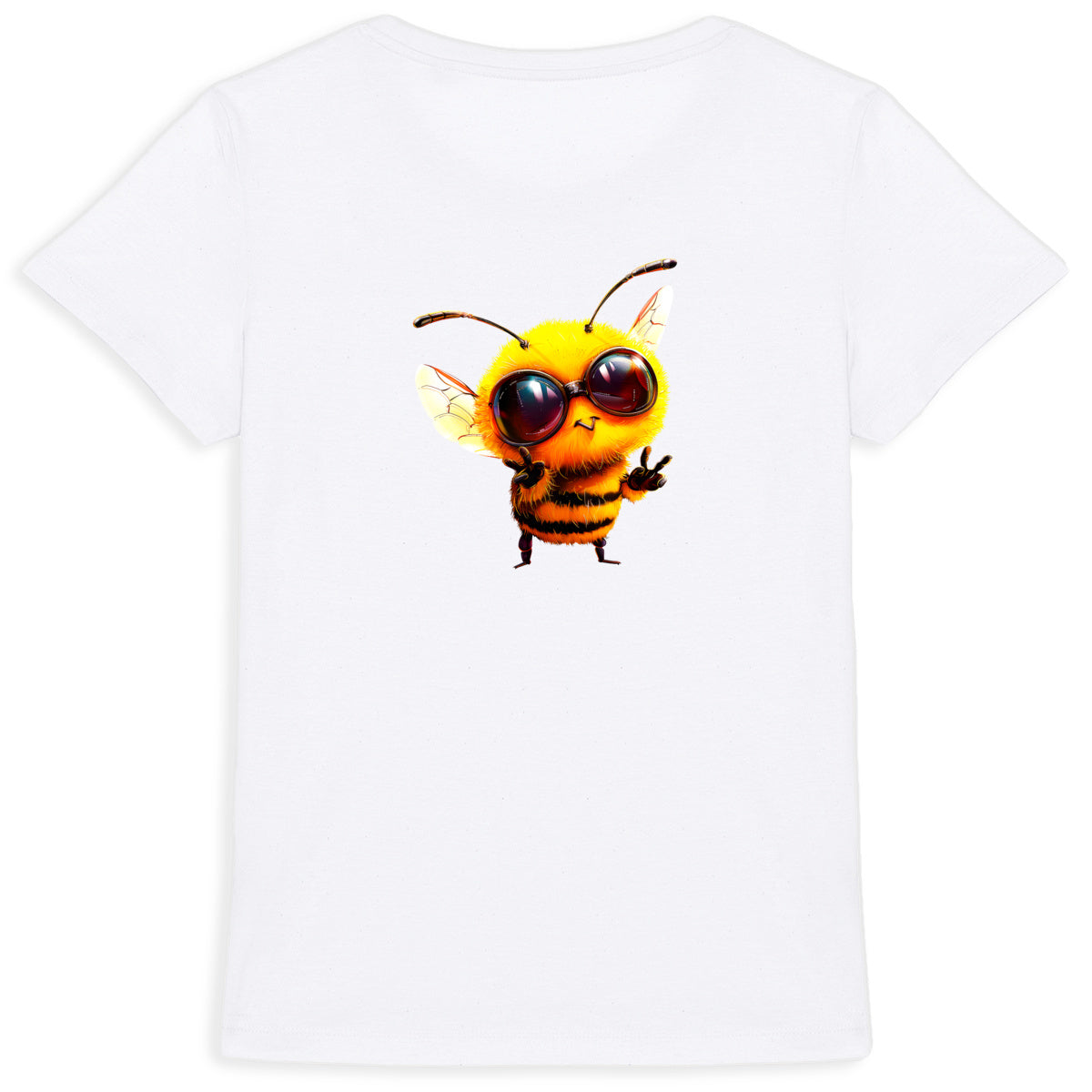 Cool Bee 1 Back T-shirt Femme à Col Rond