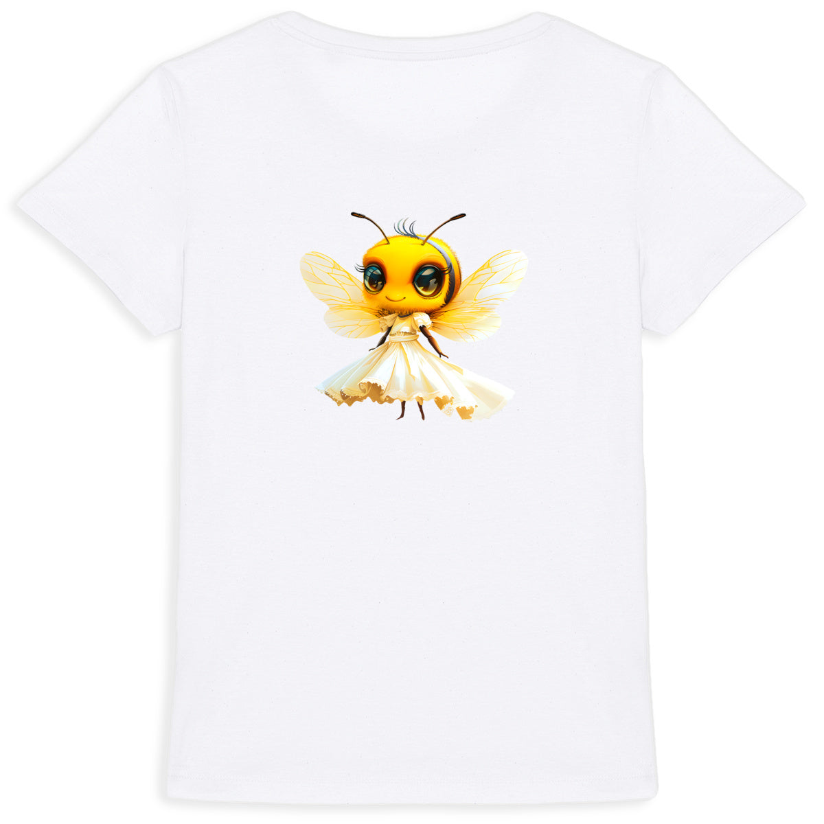 Dressed Up Bee 1 Back T-shirt Femme à Col Rond