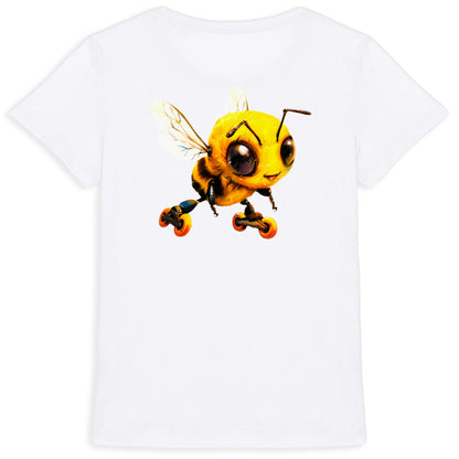 Rollerblading Bee Back T-shirt Femme à Col Rond