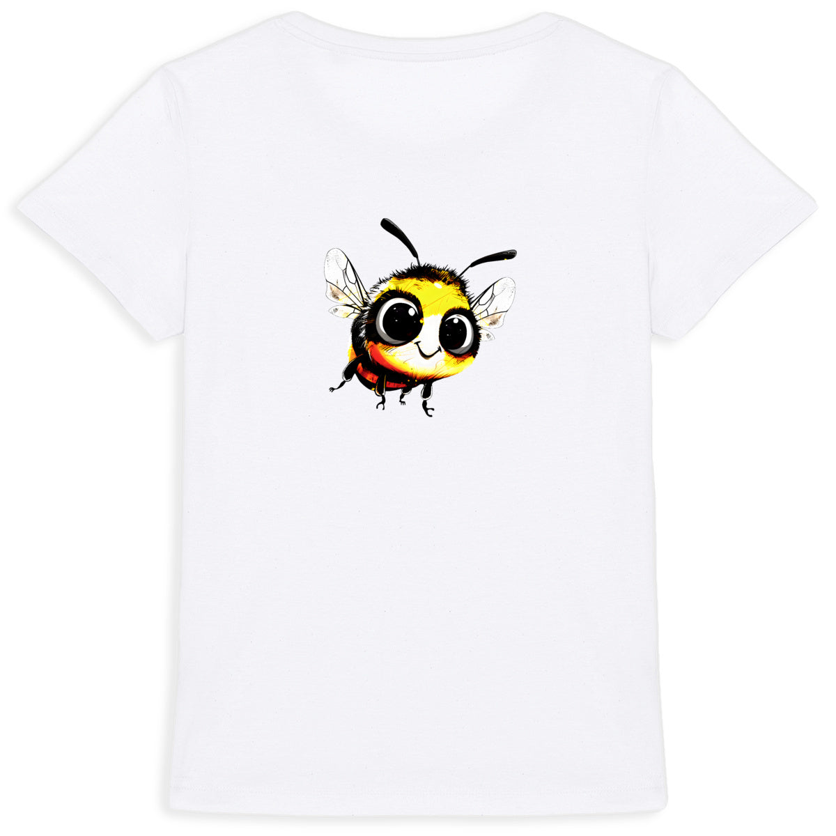 Cute Bee 1 Back T-shirt Femme à Col Rond