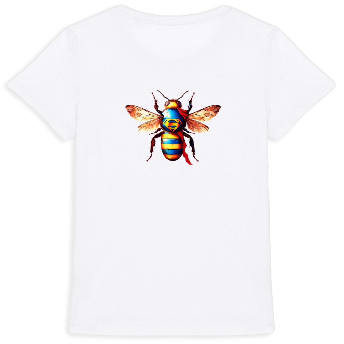 Super Man Bee Back T-shirt Femme à Col Rond