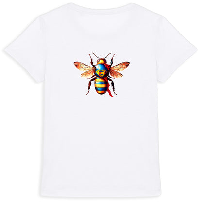 Super Man Bee Back T-shirt Femme à Col Rond