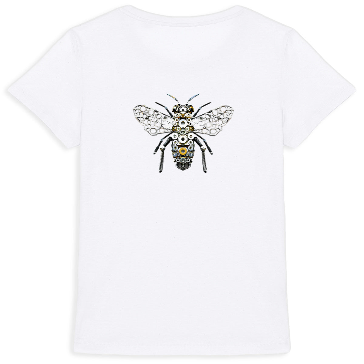 Bee Bolted 5 Back T-shirt Femme à Col Rond 