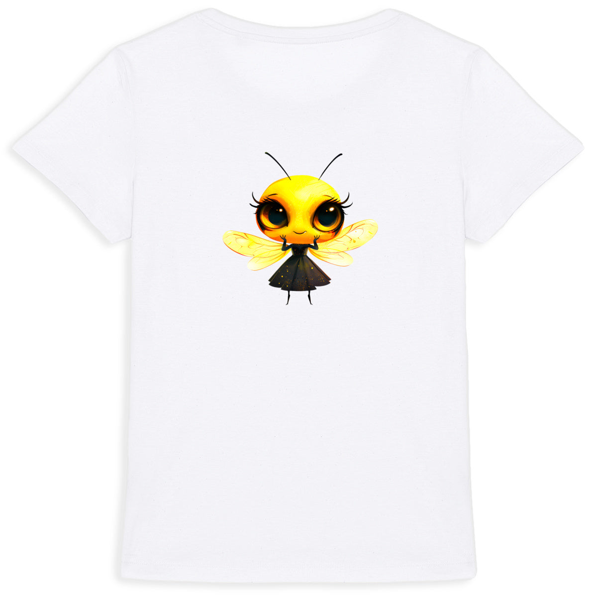 Dressed Up Bee 2 Back T-shirt Femme à Col Rond