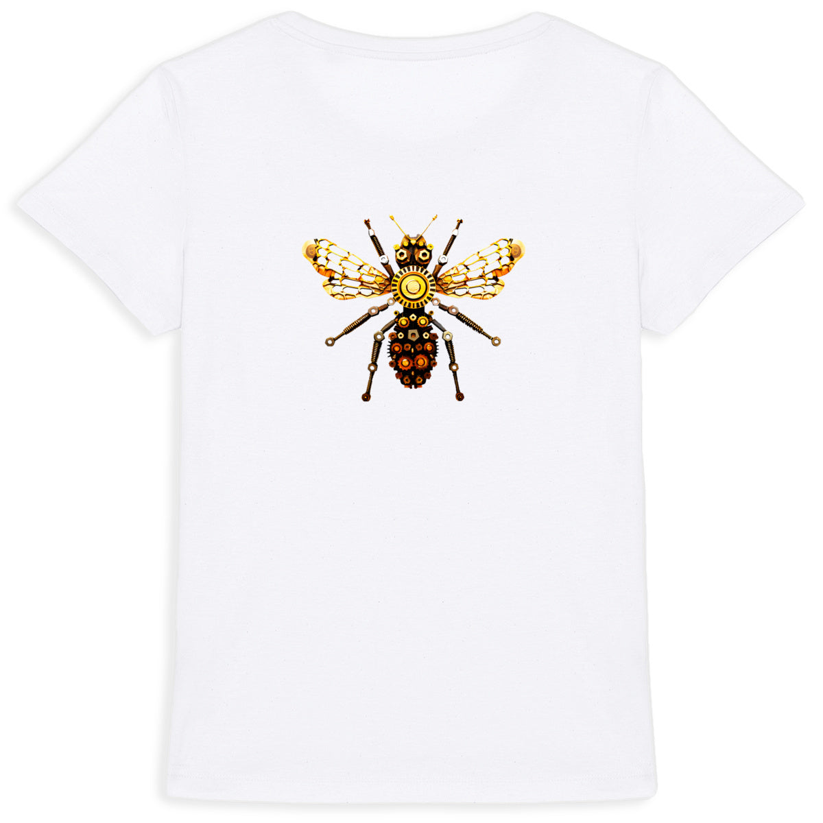 Bee Bolted 1 Back T-shirt Femme à Col Rond