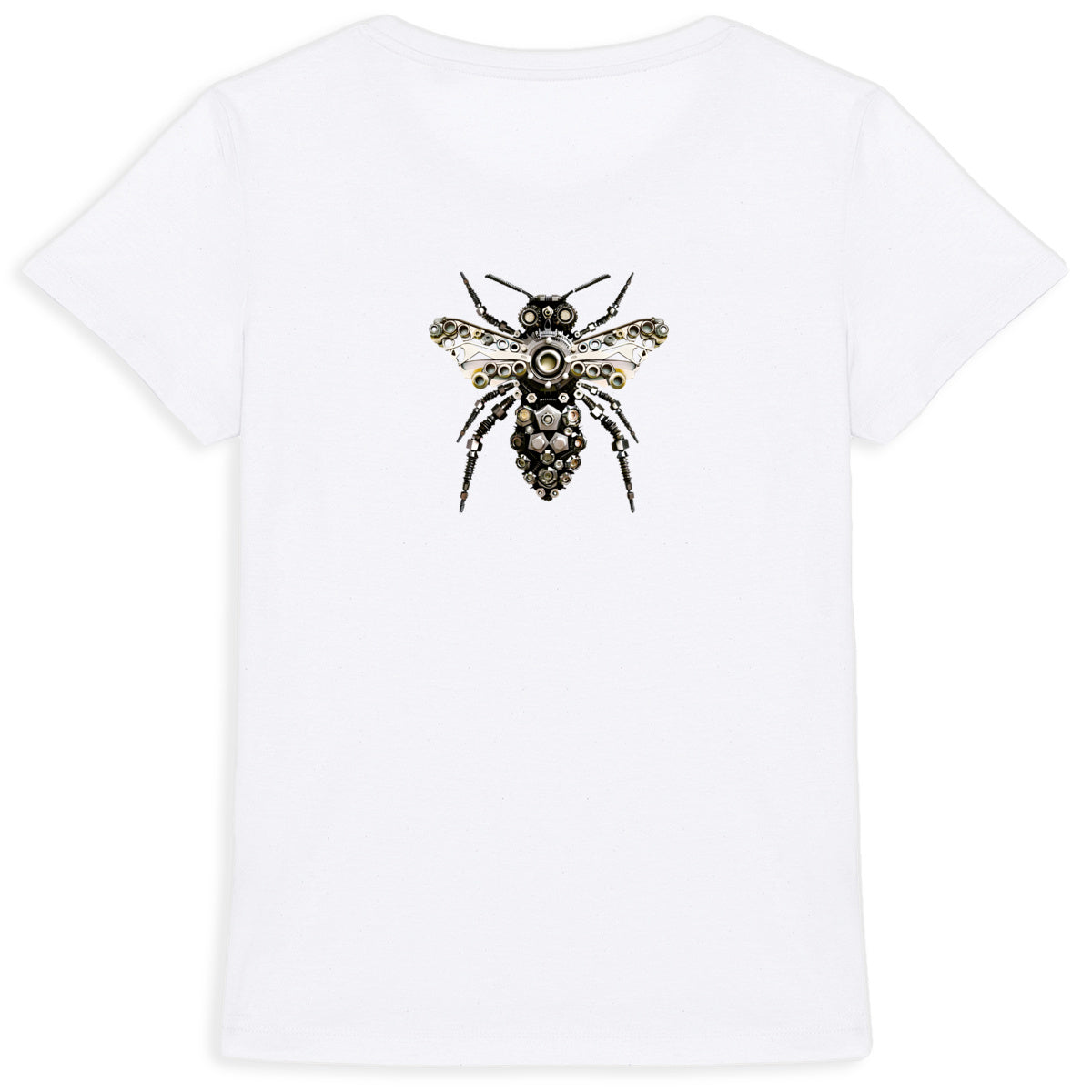 Bee Bolted 6 Back T-shirt Femme à Col Rond 