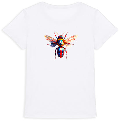 Captain America Bee Back T-shirt Femme à Col Rond