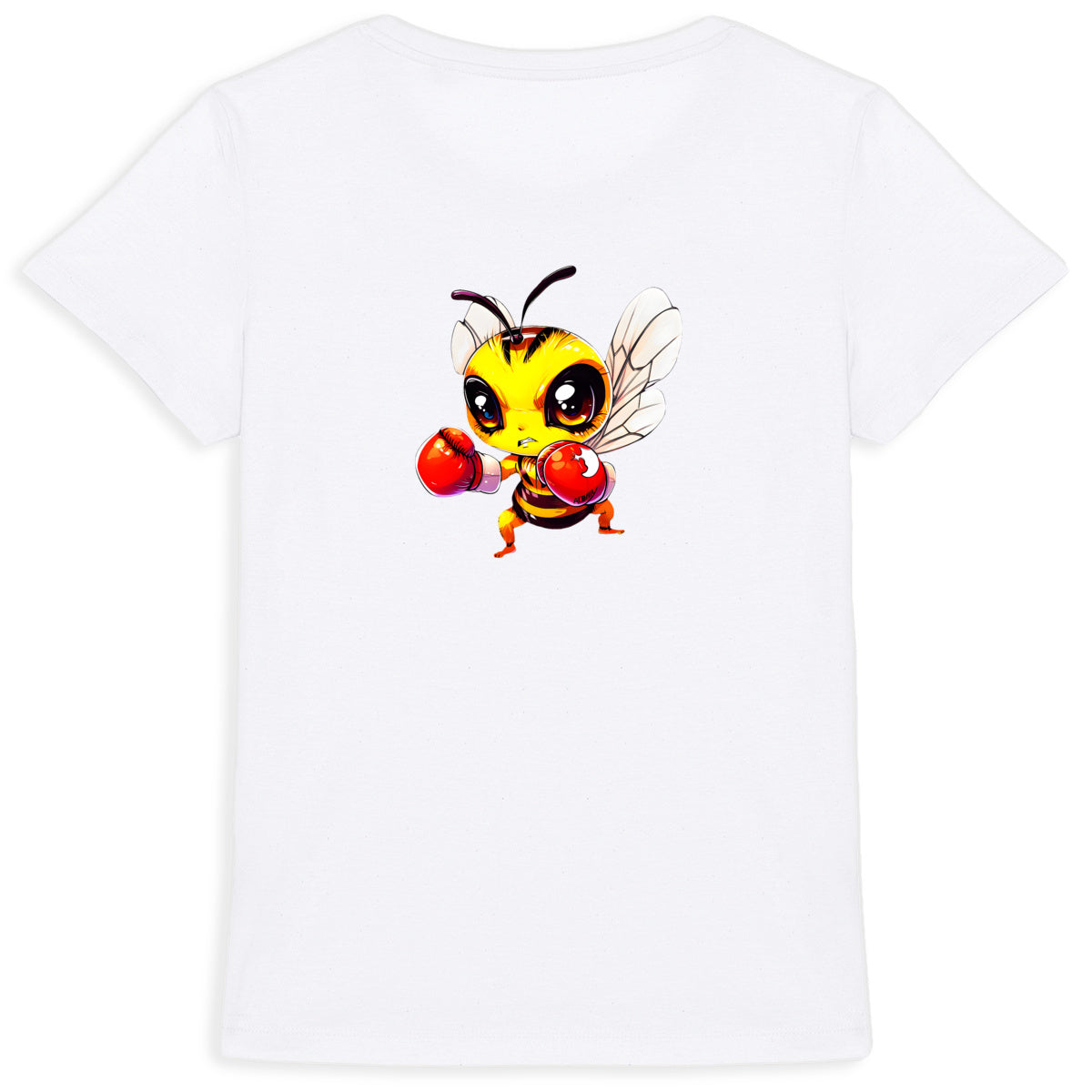 Boxing Bee 4 Back T-shirt Femme à Col Rond