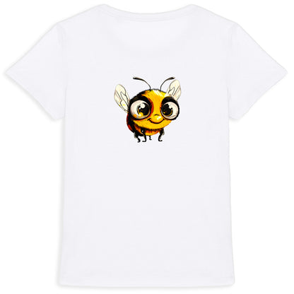 Cute Bee 2 Back T-shirt Femme à Col Rond