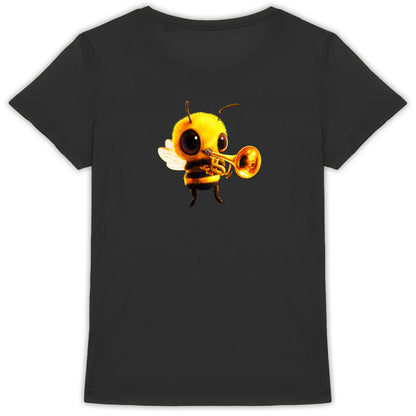 Trumpet Bee 1 Back T-shirt Femme à Col Rond