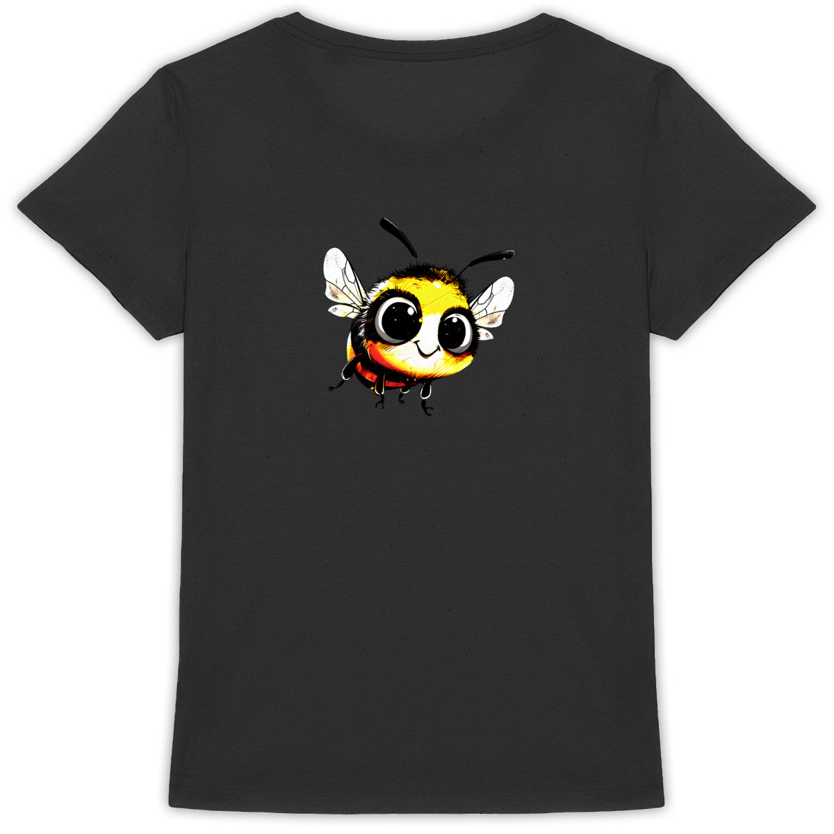 Cute Bee 1 Back T-shirt Femme à Col Rond