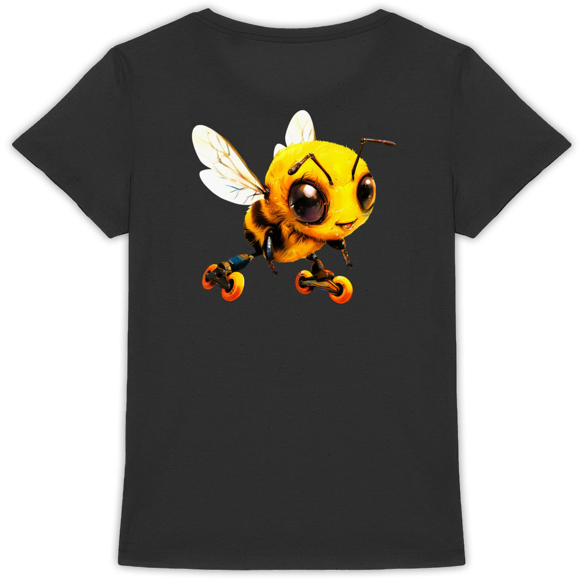 Rollerblading Bee Back T-shirt Femme à Col Rond