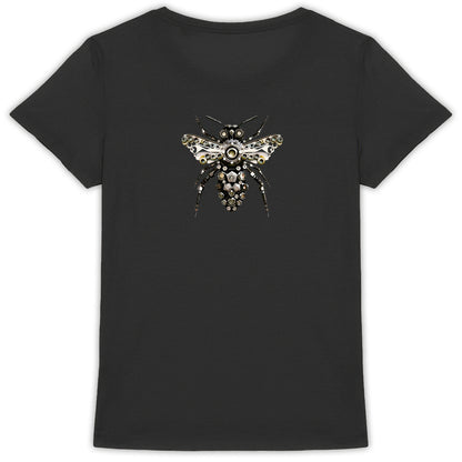 Bee Bolted 6 Back T-shirt Femme à Col Rond 