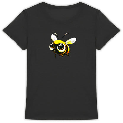 Cute Bee 2 Back T-shirt Femme à Col Rond