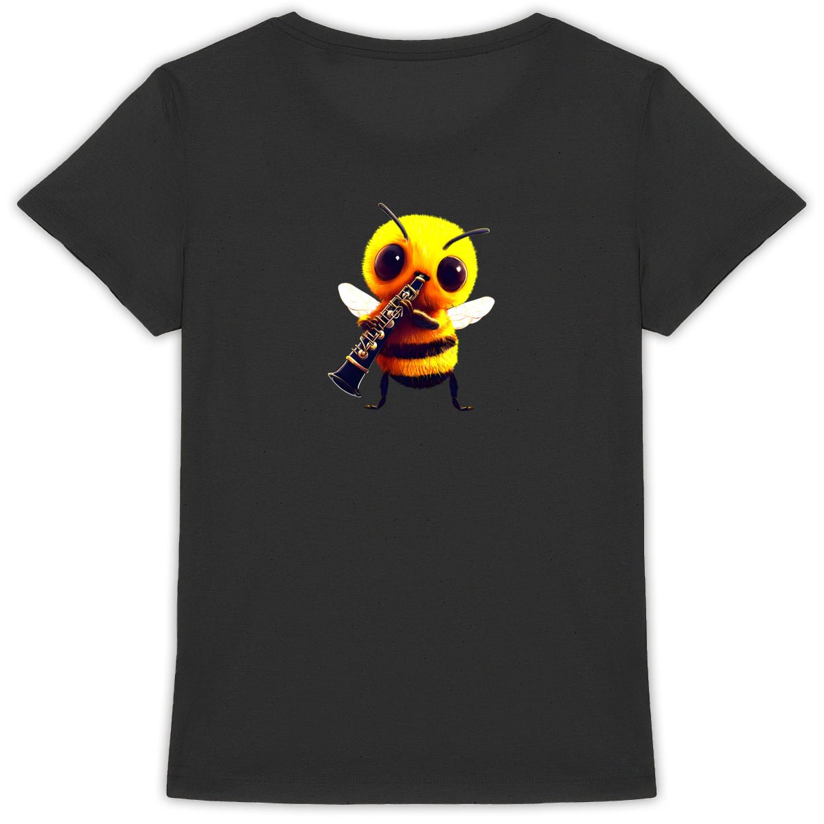 Clarinet Bee 1 Back T-shirt Femme à Col Rond