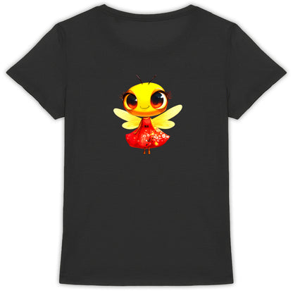 Dressed Up Bee 3 Back T-shirt Femme à Col Rond