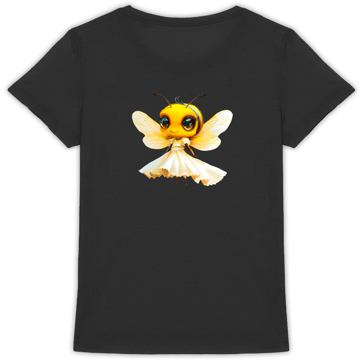 Dressed Up Bee 1 Back T-shirt Femme à Col Rond