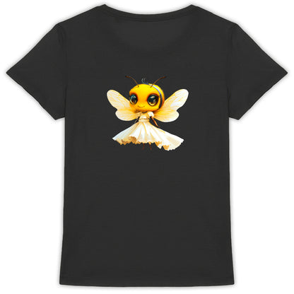 Dressed Up Bee 1 Back T-shirt Femme à Col Rond