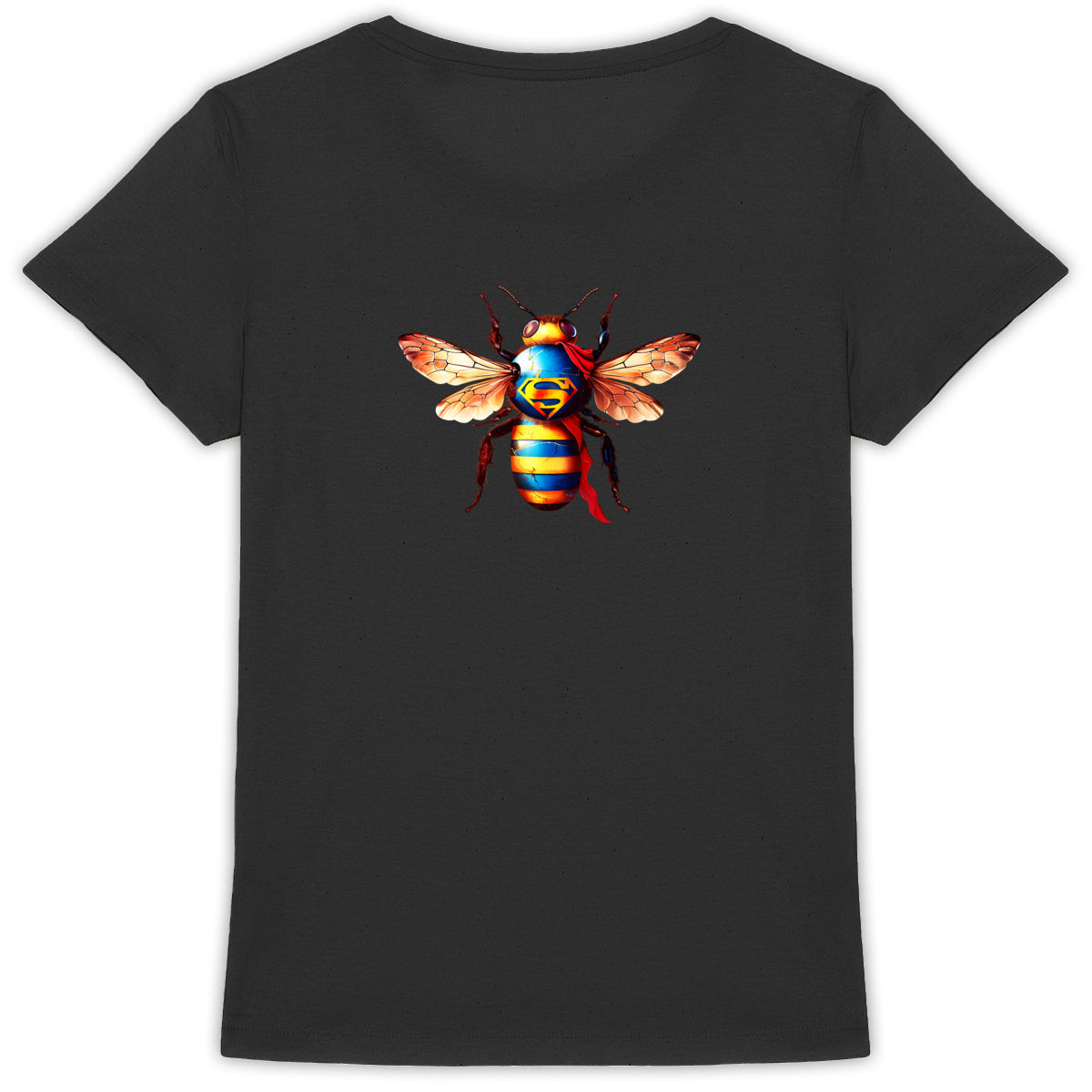 Super Man Bee Back T-shirt Femme à Col Rond