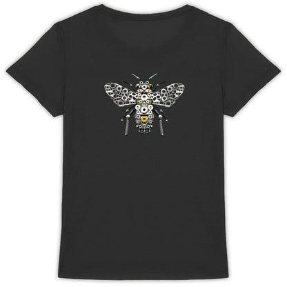 Bee Bolted 5 Back T-shirt Femme à Col Rond 