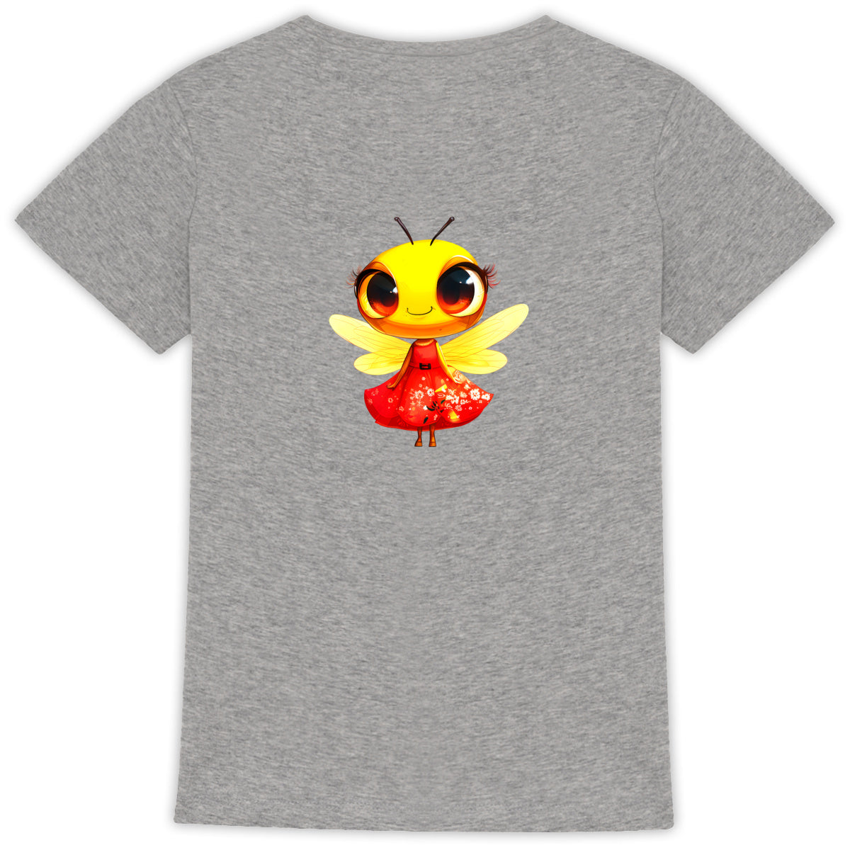 Dressed Up Bee 3 Back T-shirt Femme à Col Rond