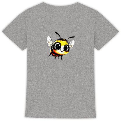 Cute Bee 1 Back T-shirt Femme à Col Rond