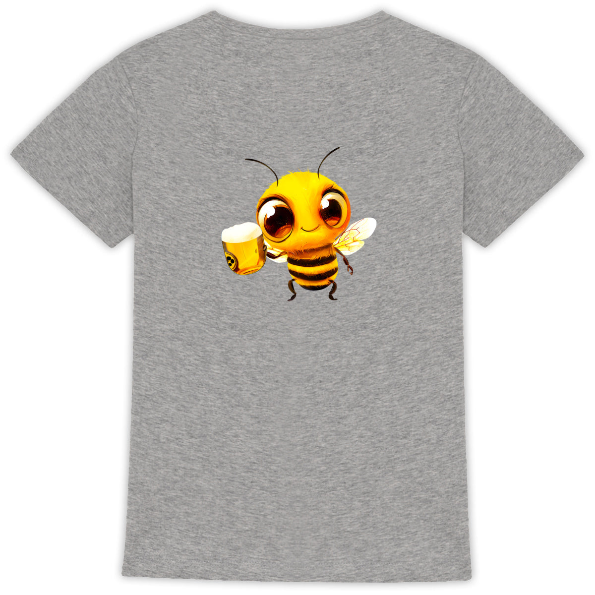 Bee Drinking Beer 2 Back T-shirt Femme à Col Rond