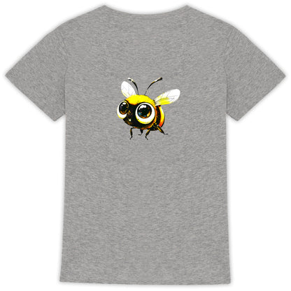 Cute Bee 2 Back T-shirt Femme à Col Rond