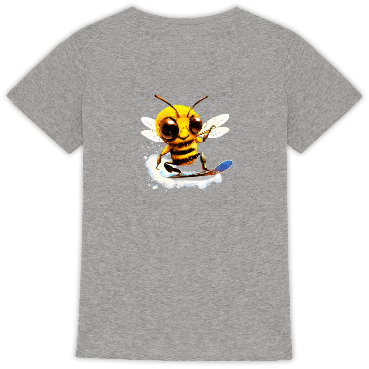 Snowboarding Bee Back T-shirt Femme à Col Rond