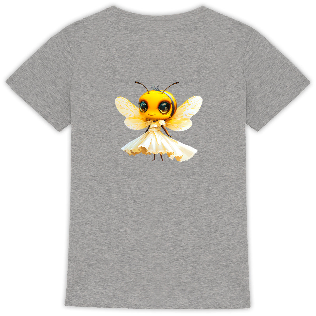 Dressed Up Bee 1 Back T-shirt Femme à Col Rond