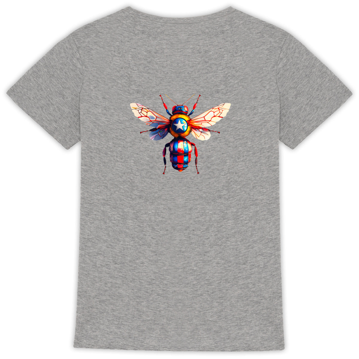 Captain America Bee Back T-shirt Femme à Col Rond