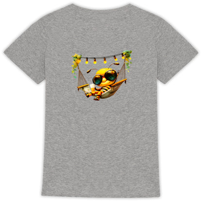 Chilling Out Bee in the Hammock Back T-shirt Femme à Col Rond