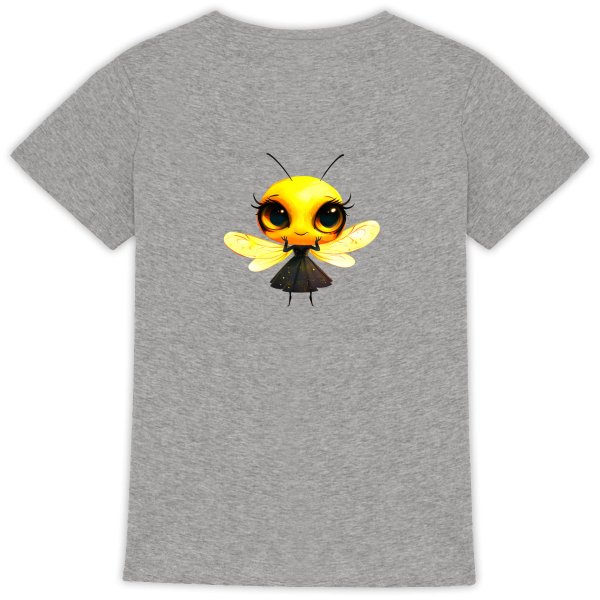 Dressed Up Bee 2 Back T-shirt Femme à Col Rond