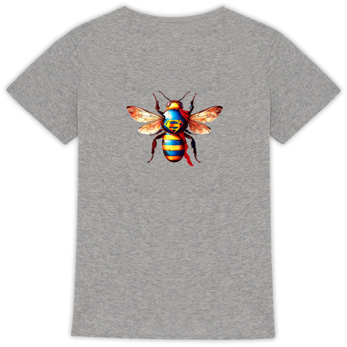 Super Man Bee Back T-shirt Femme à Col Rond