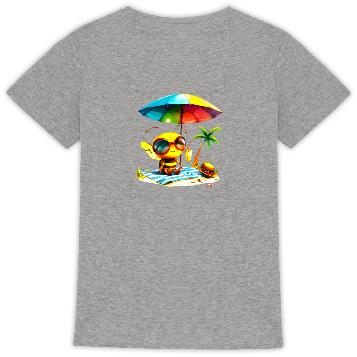 Chilling Bee at the Beach Back T-shirt Femme à Col Rond