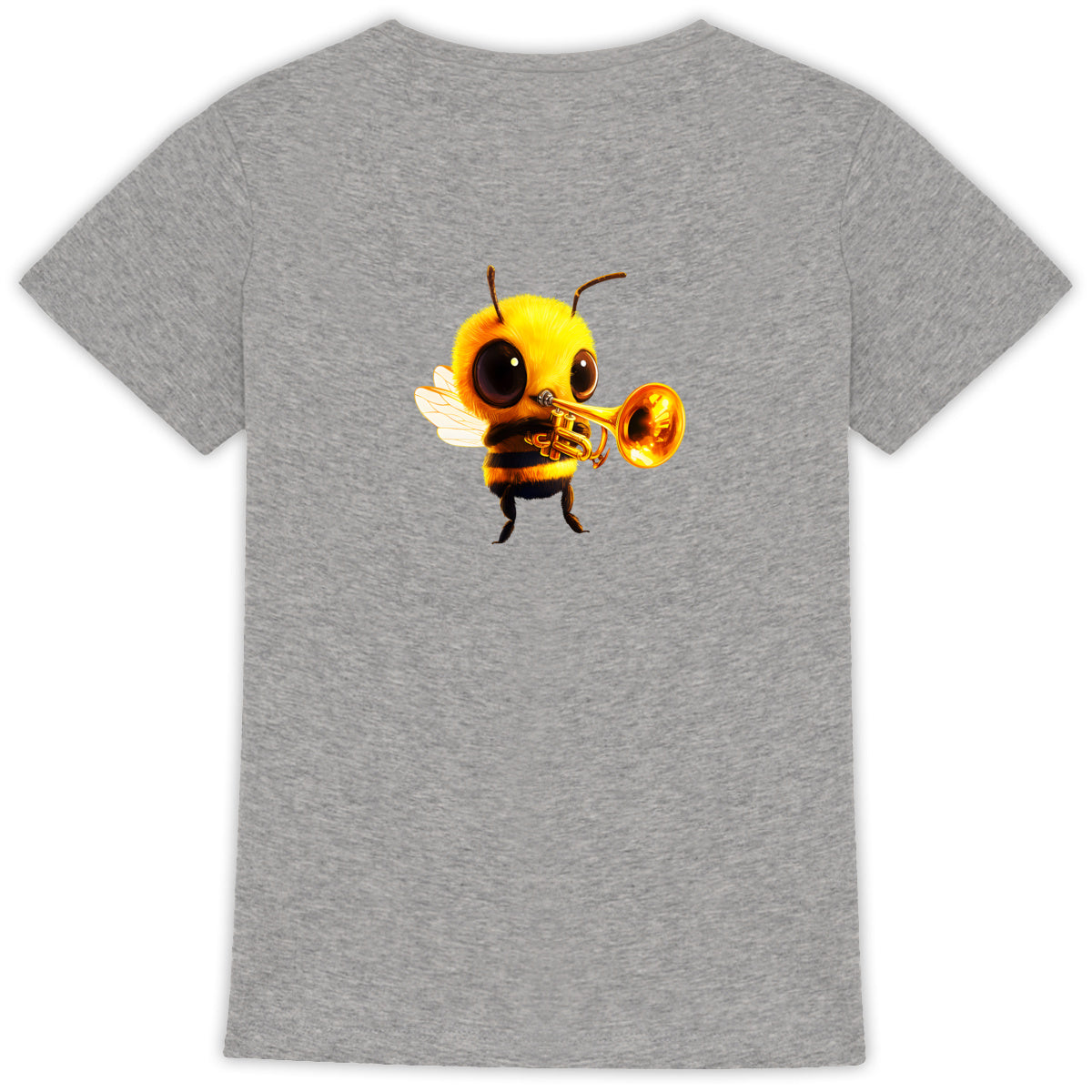 Trumpet Bee 1 Back T-shirt Femme à Col Rond