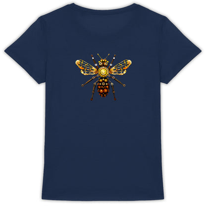 Bee Bolted 1 Back T-shirt Femme à Col Rond