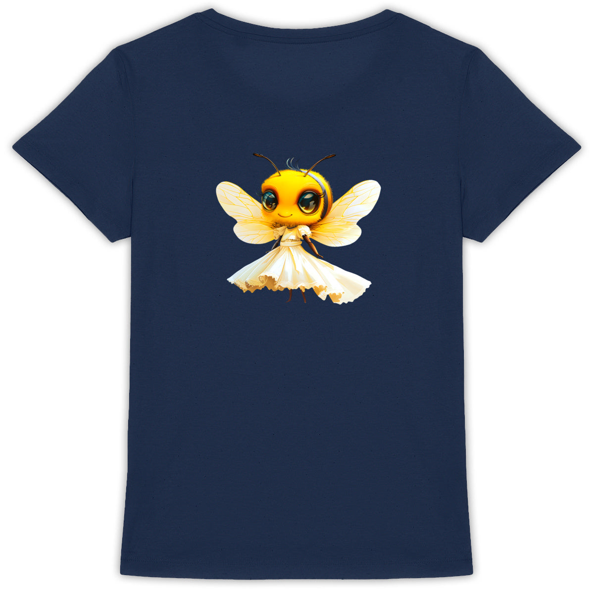 Dressed Up Bee 1 Back T-shirt Femme à Col Rond