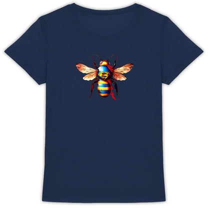 Super Man Bee Back T-shirt Femme à Col Rond