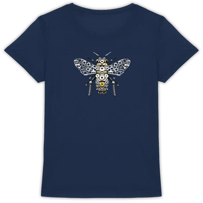 Bee Bolted 5 Back T-shirt Femme à Col Rond 