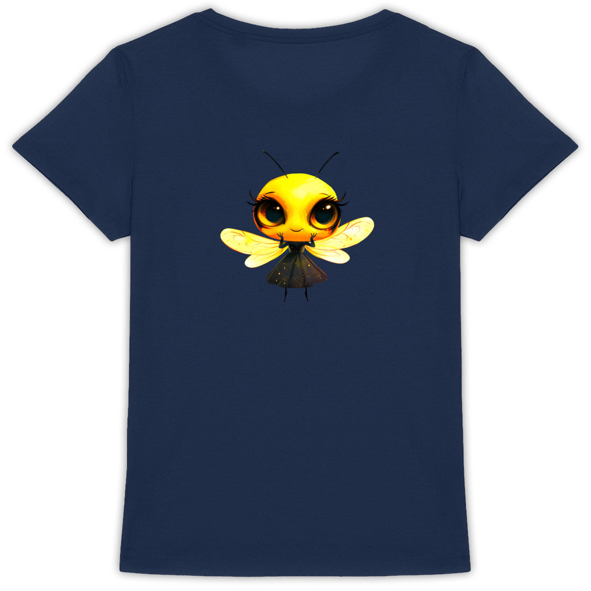 Dressed Up Bee 2 Back T-shirt Femme à Col Rond