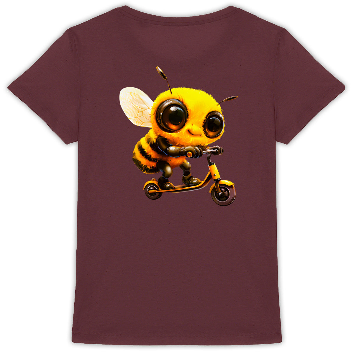 Scootering Bee Back T-shirt Femme à Col Rond