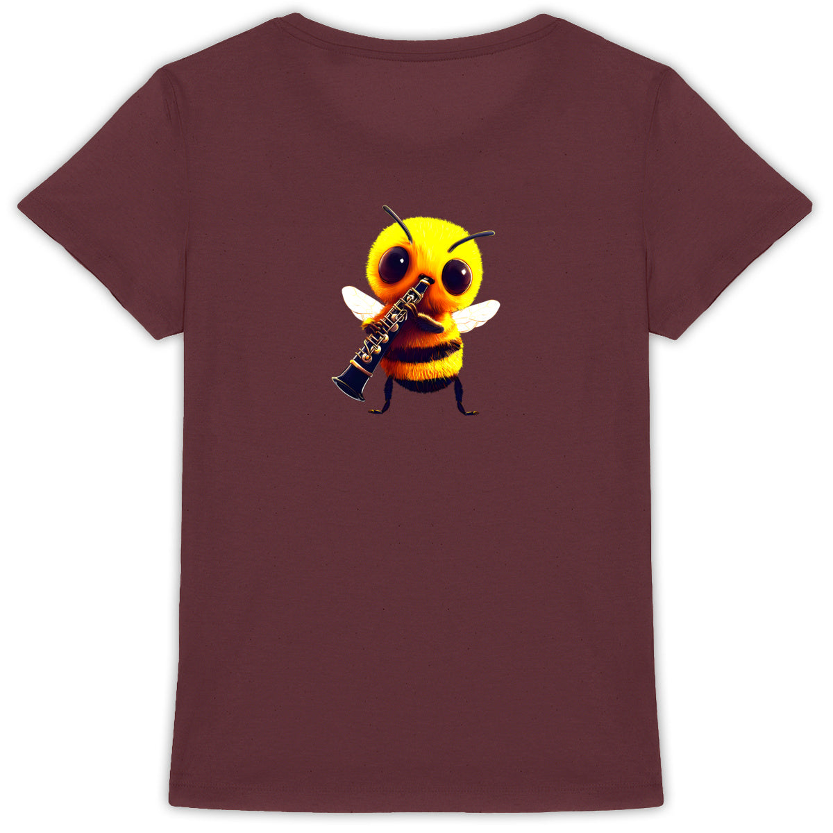 Clarinet Bee 1 Back T-shirt Femme à Col Rond