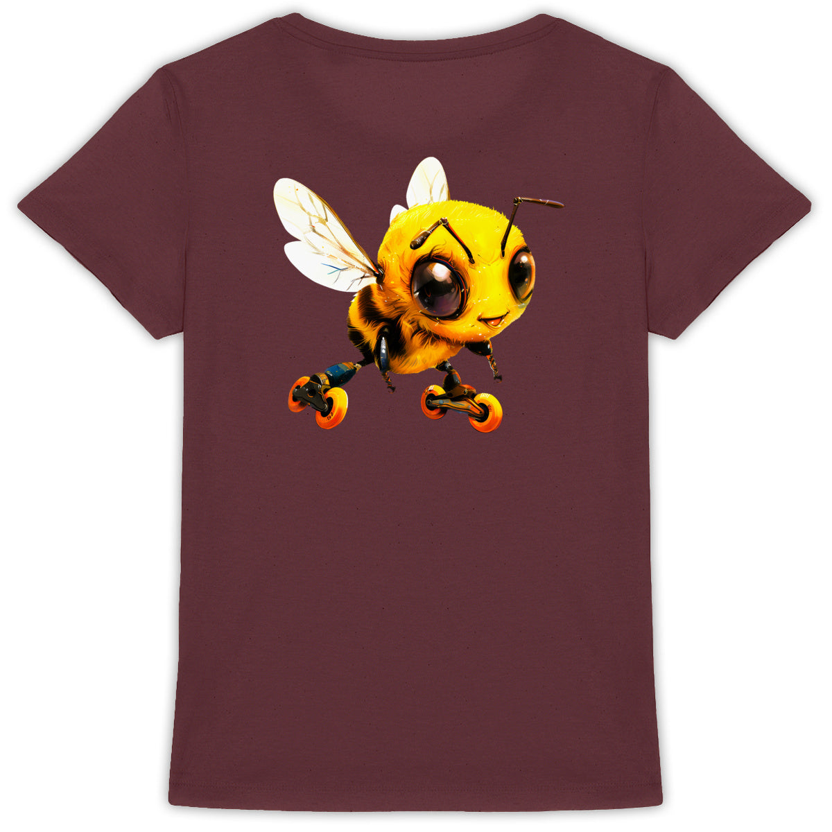 Rollerblading Bee Back T-shirt Femme à Col Rond