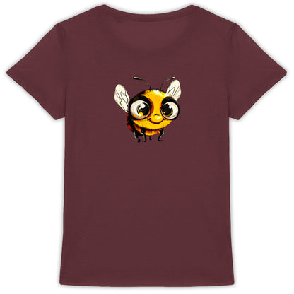 Cute Bee 2 Back T-shirt Femme à Col Rond