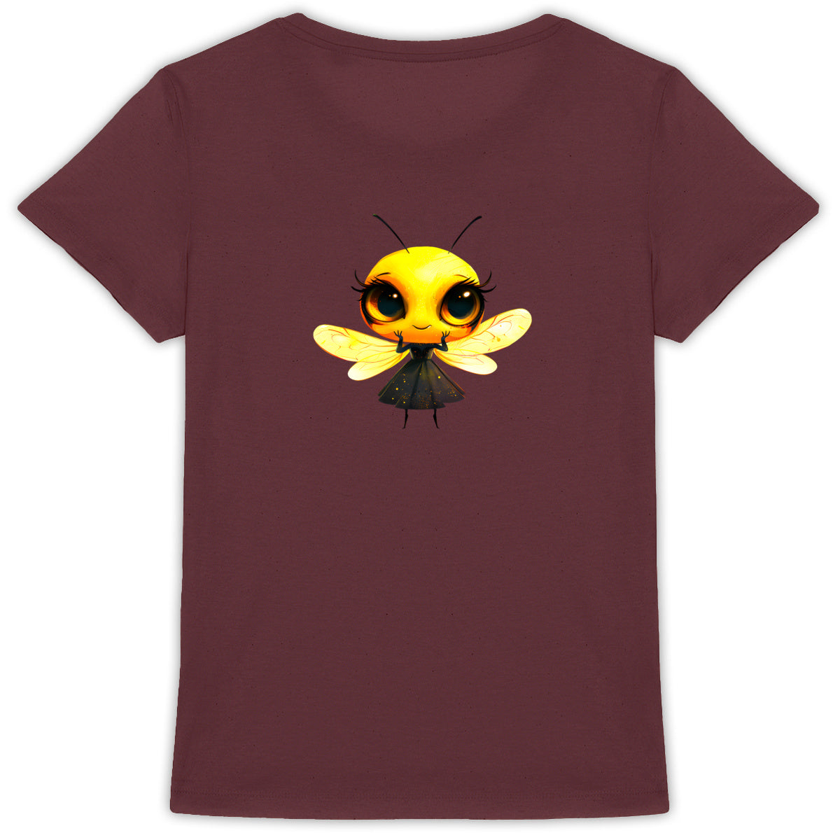 Dressed Up Bee 2 Back T-shirt Femme à Col Rond