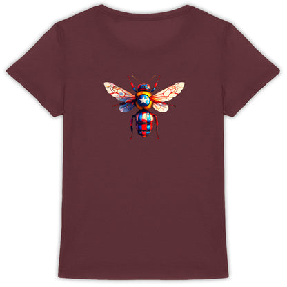 Captain America Bee Back T-shirt Femme à Col Rond